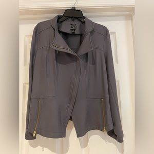 Clara Sunwoo Liquid Leather Jacket, Gray